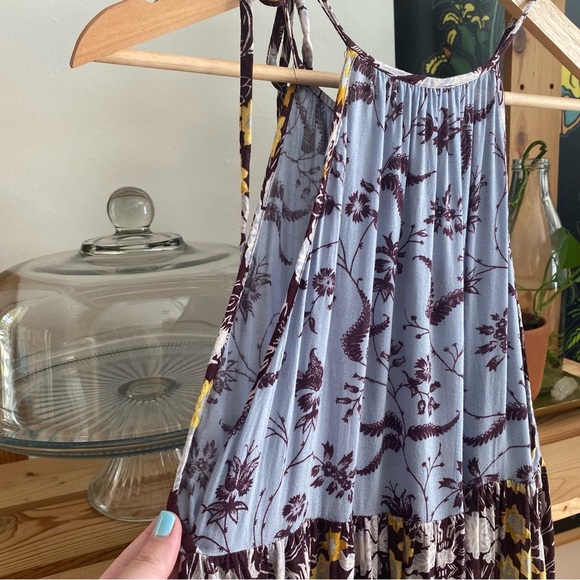 Free People Intimately Purple Yellow Floral Print Wildest Dream Slip Dress XS - Picture 12 of 16